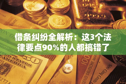 济南借条纠纷全解析：这3个法律要点90%的人都搞错了