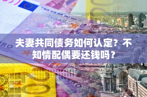 济南夫妻共同债务如何认定？不知情配偶要还钱吗？